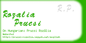 rozalia prucsi business card